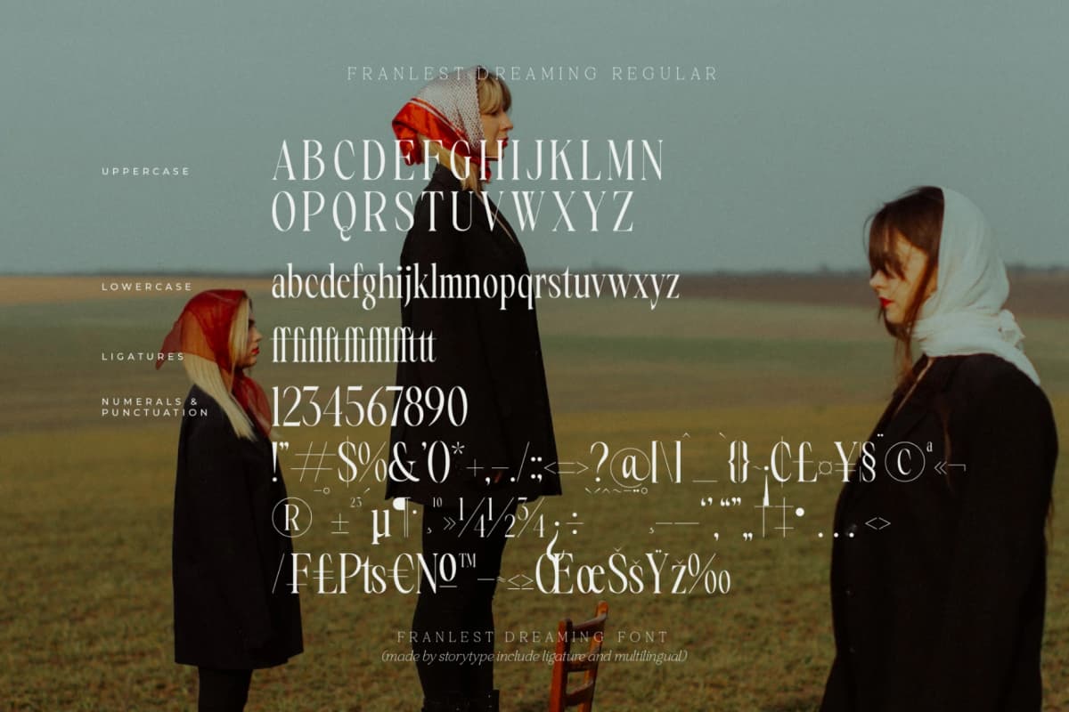 Franlest Dreaming - Modern Serif Font font preview 13
