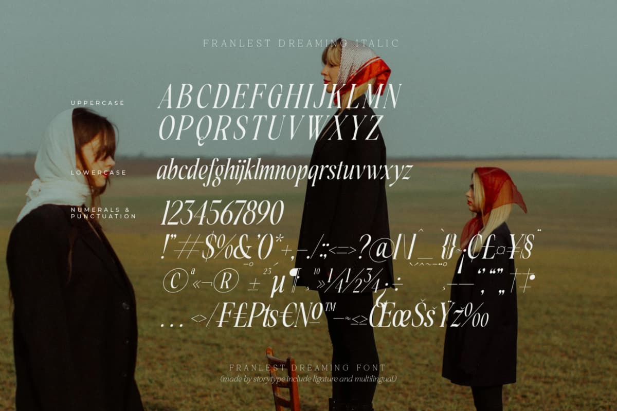 Franlest Dreaming - Modern Serif Font font preview 14