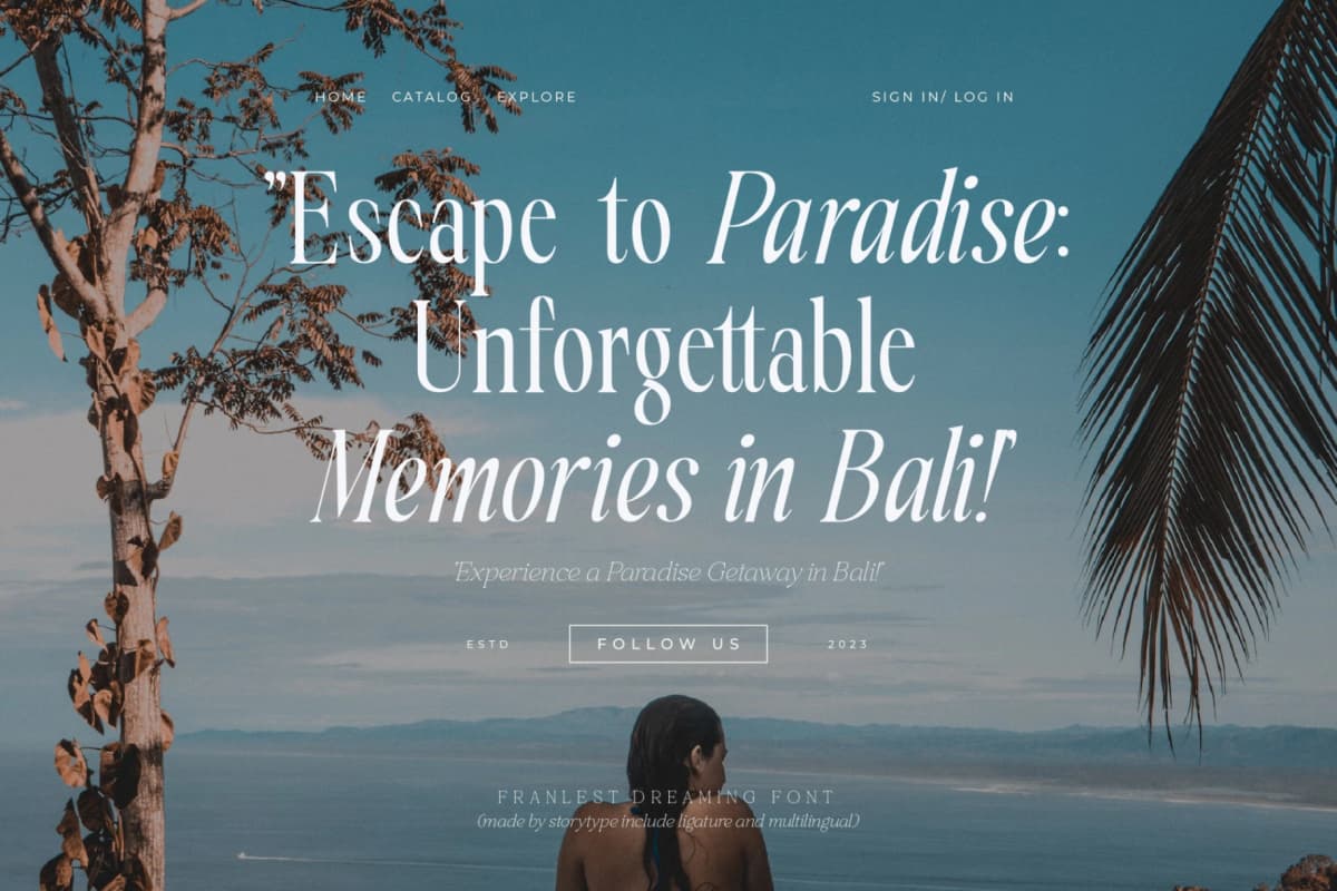 Franlest Dreaming - Modern Serif Font font preview 10