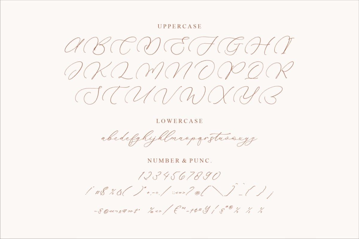 Preview 13 for Madyntha Geradine - Chic Calligraphy Font