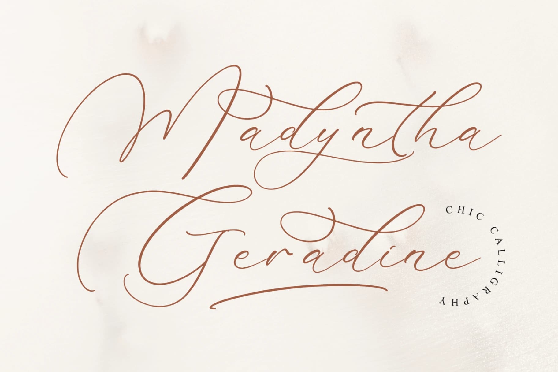 Preview of Madyntha Geradine - Chic Calligraphy Font font