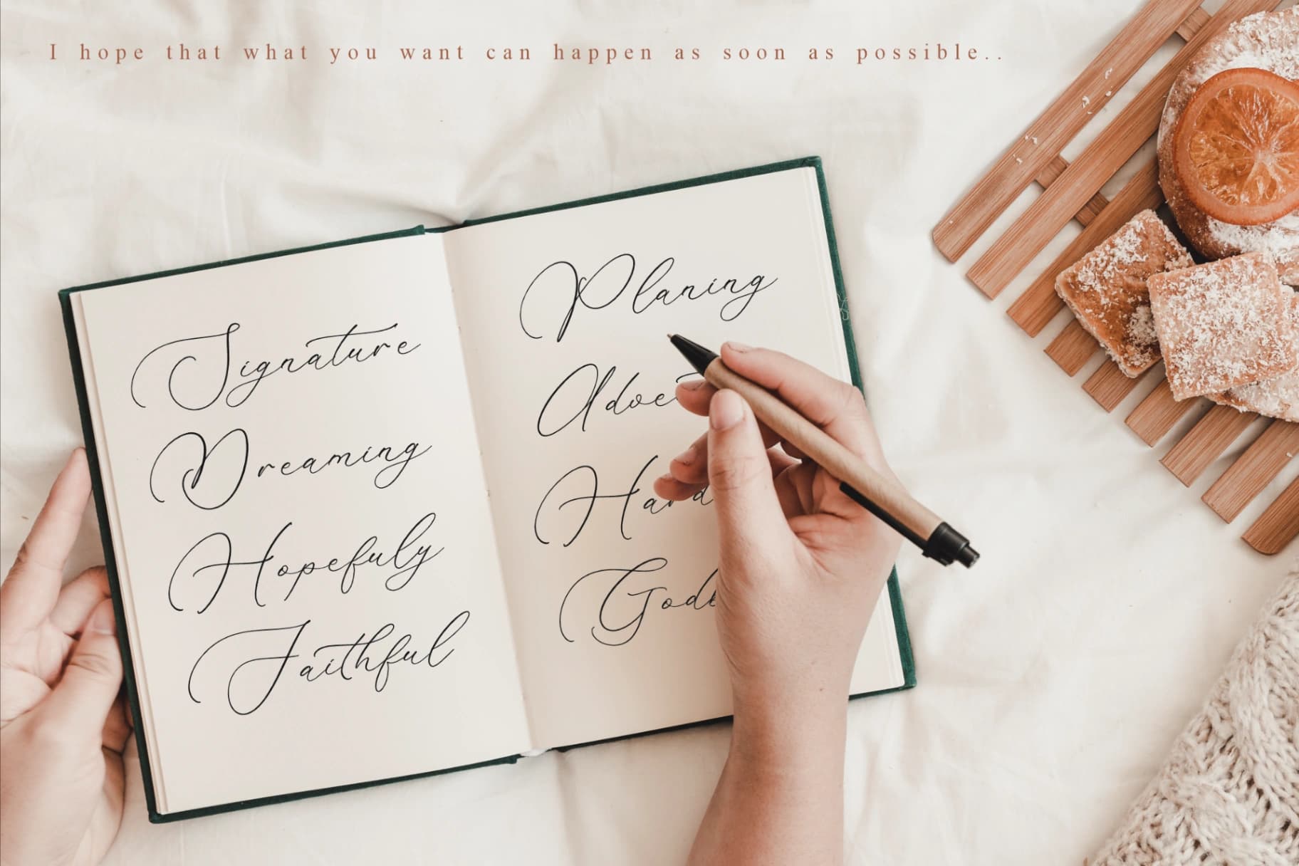 Preview 5 for Madyntha Geradine - Chic Calligraphy Font