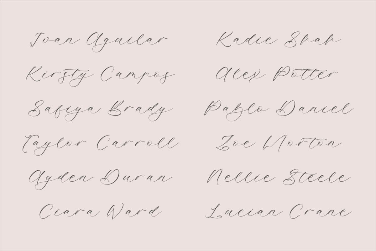 Preview 10 for Montelia Hublot - Luxury Script Font
