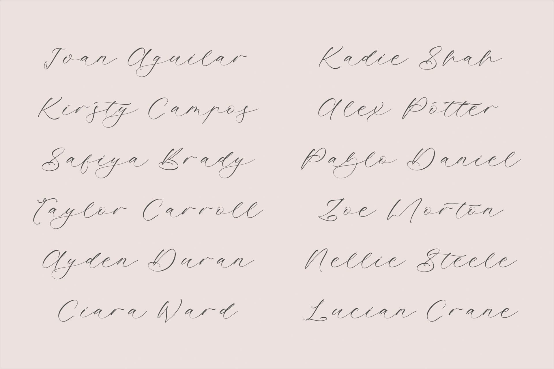 Preview 10 for Montelia Hublot - Luxury Script Font