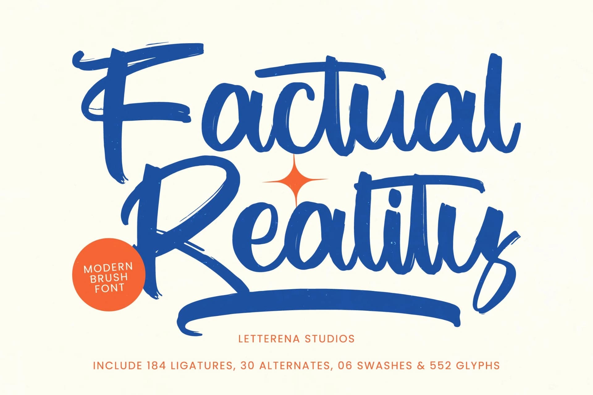 Preview of Factual Reality - Modern Brush Font font