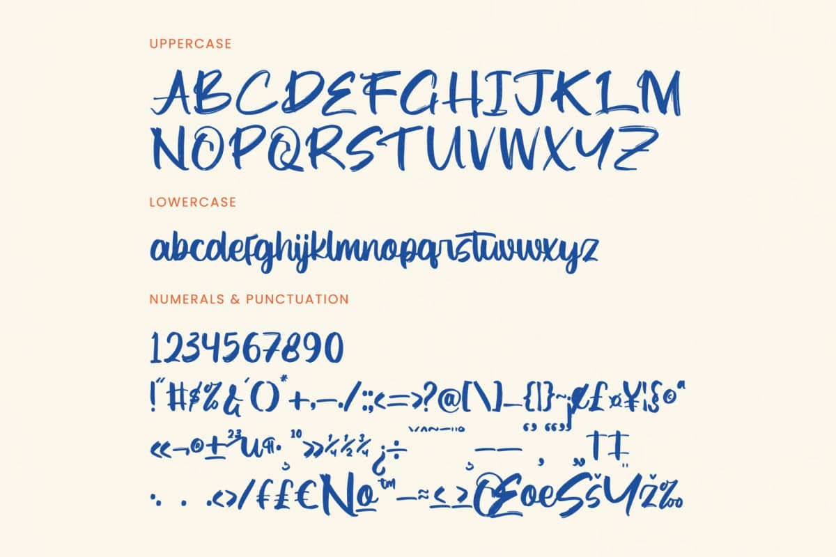 Factual Reality - Modern Brush Font font preview 17