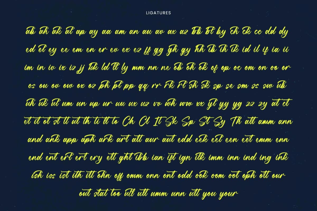 Preview 18 for Manteca Backlif - Bold Calligraphy Font