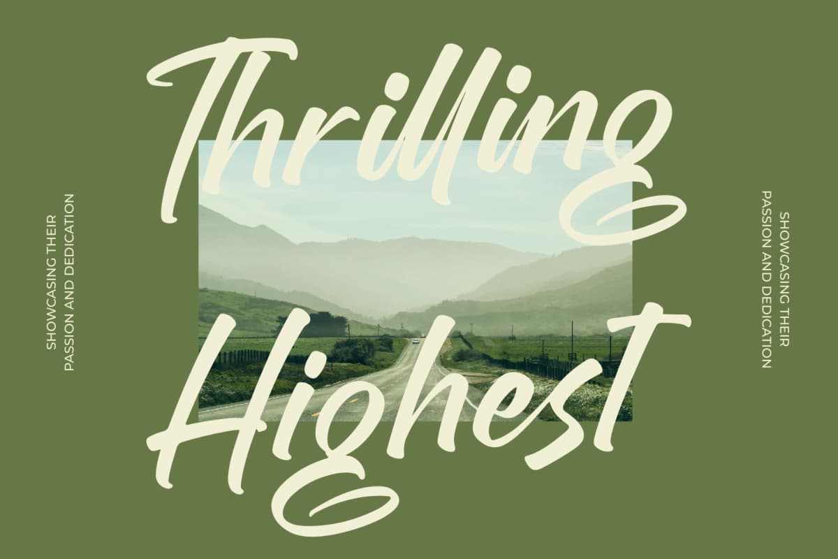 Brighten Shootters - Modern Script Font font preview 9