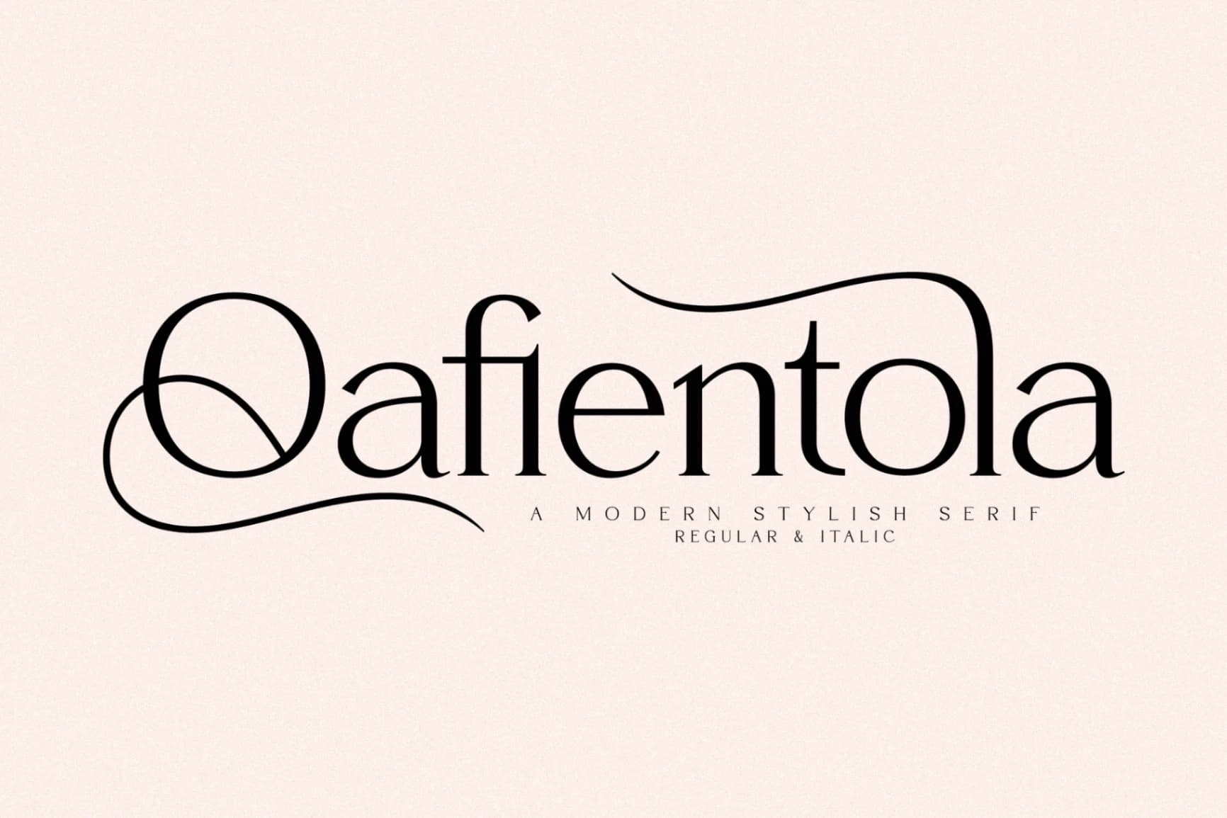 Preview of Qafientola - A Modern Stylish Serif font