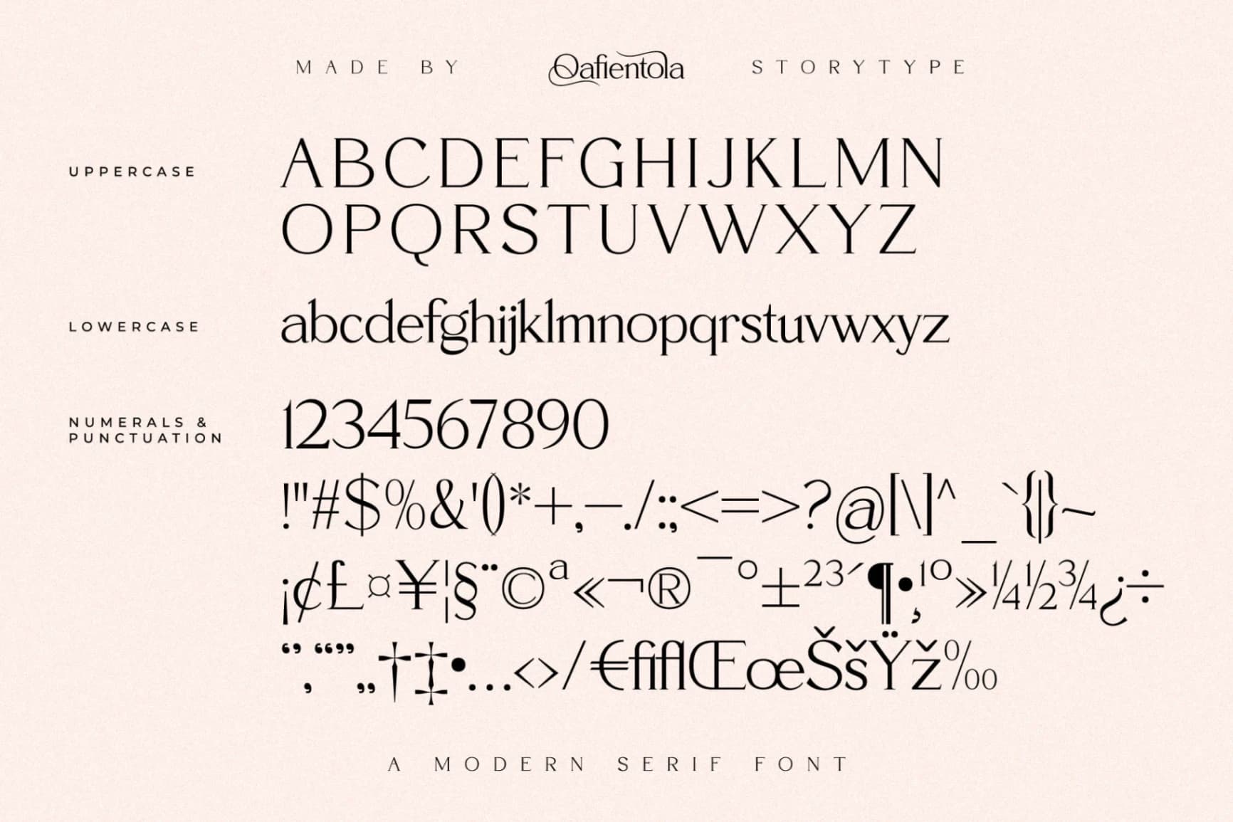 Preview 13 for Qafientola - A Modern Stylish Serif