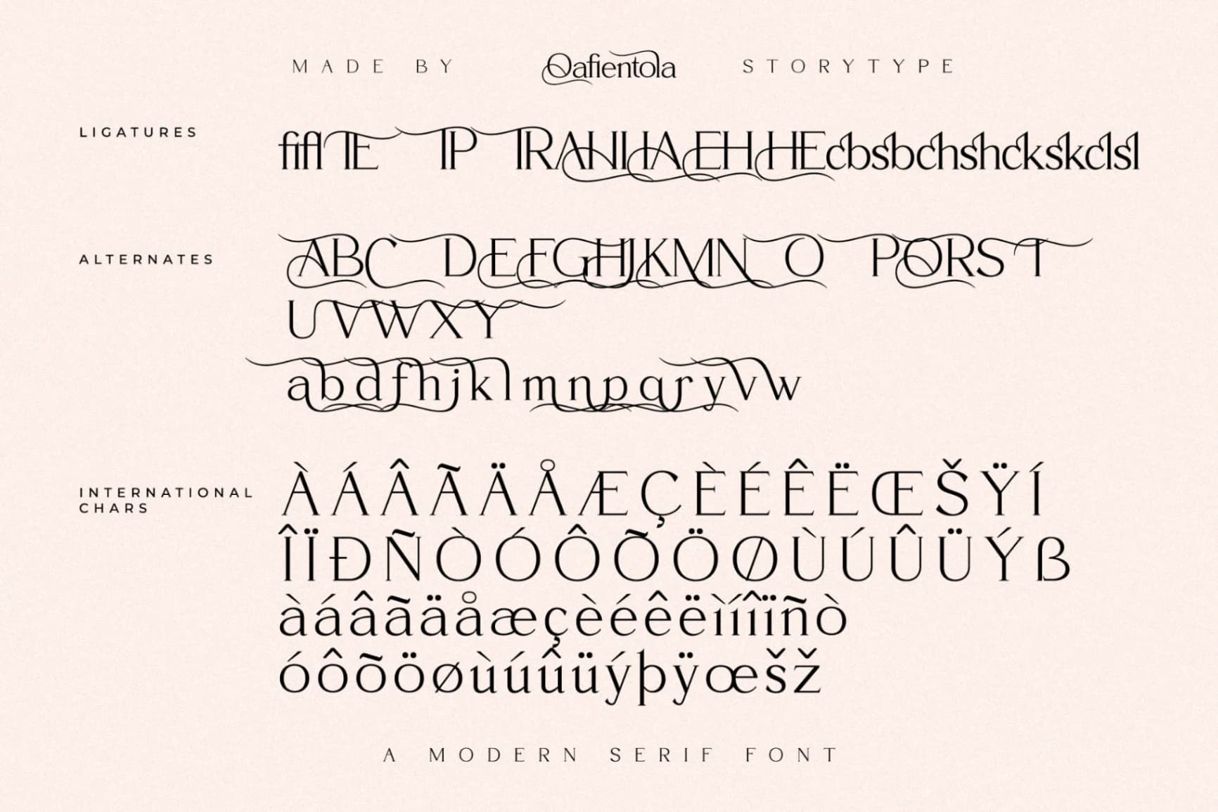 Preview 14 for Qafientola - A Modern Stylish Serif