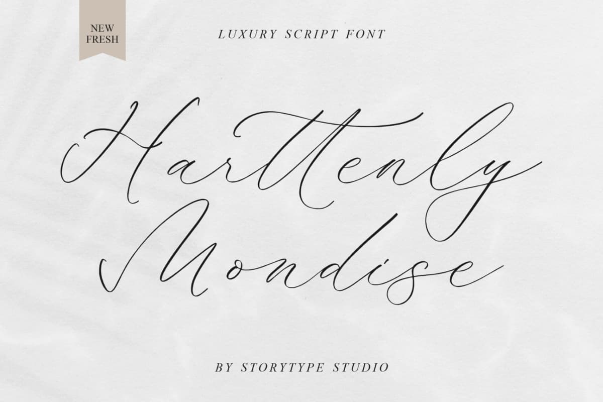 Harttenly Mondise - Luxury Script Font font preview 1