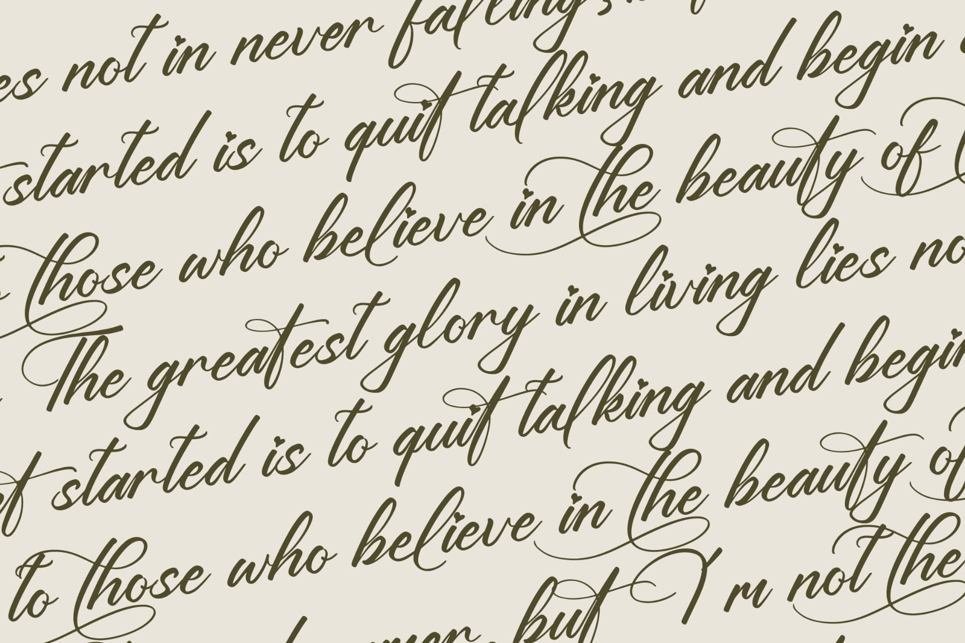 Preview 18 for Yeliska Dasmithe - Stylish Calligraphy Font