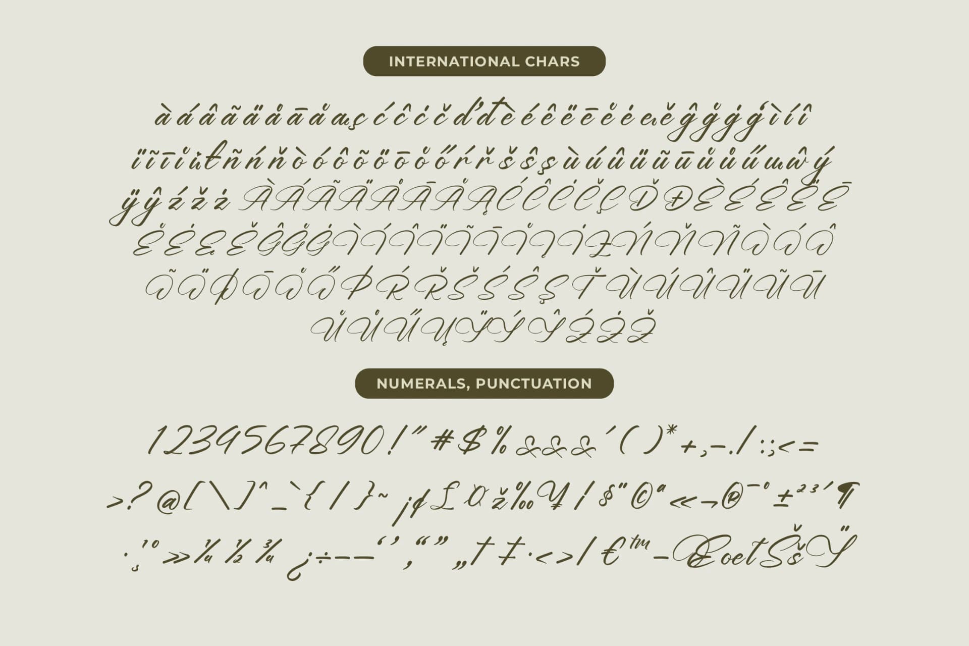 Preview 19 for Yeliska Dasmithe - Stylish Calligraphy Font