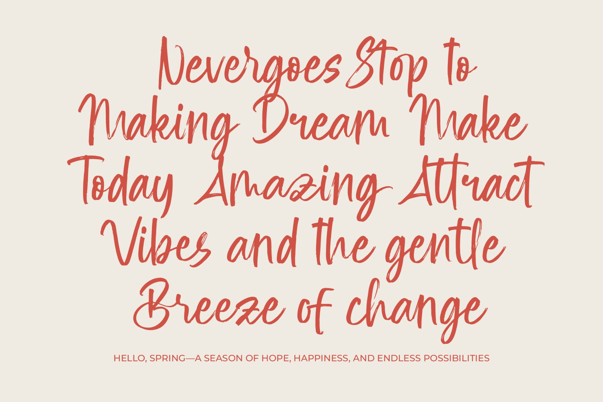 Preview 7 for Erottage Jhitaleon - Modern Brush Font Type
