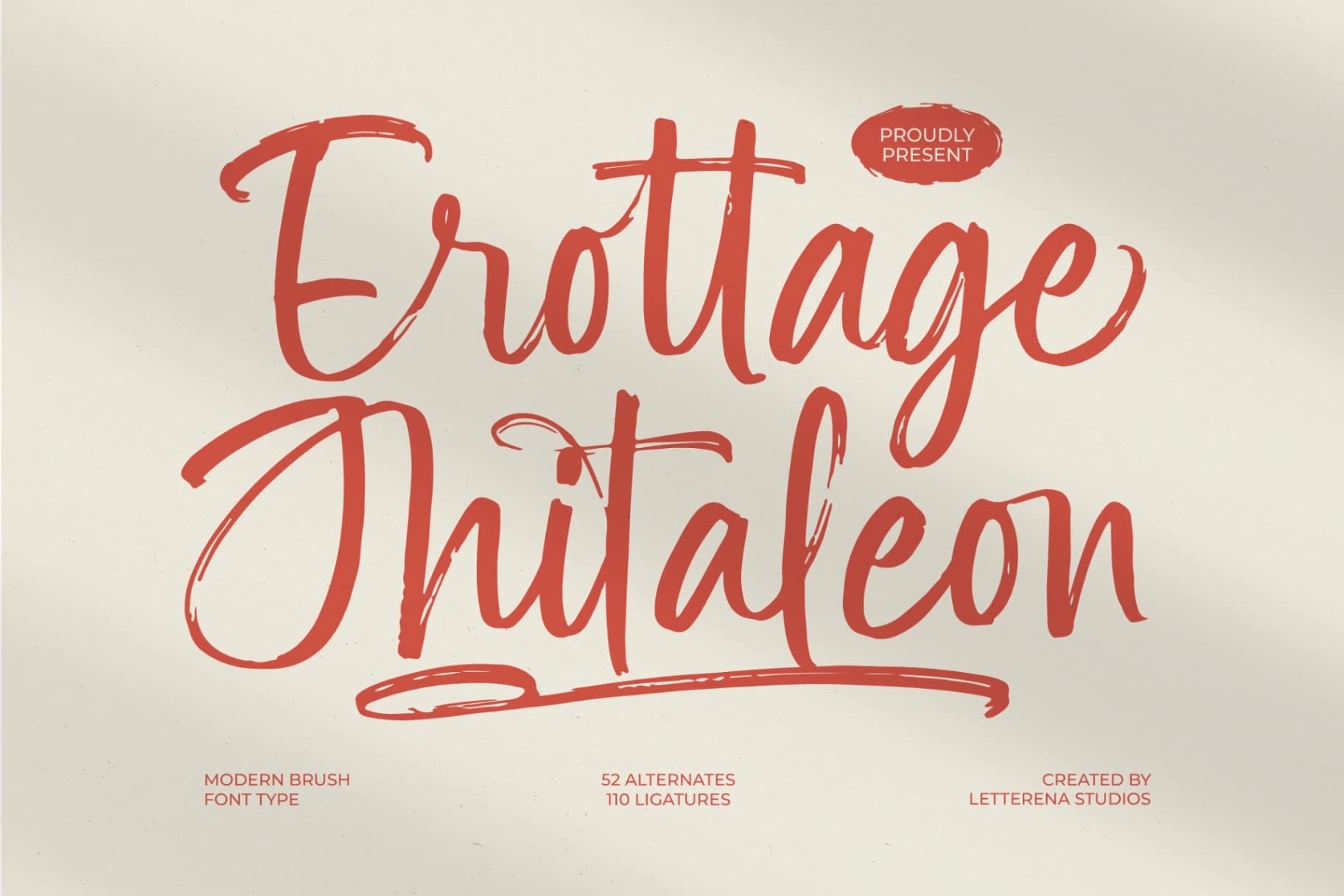 Preview of Erottage Jhitaleon - Modern Brush Font Type font