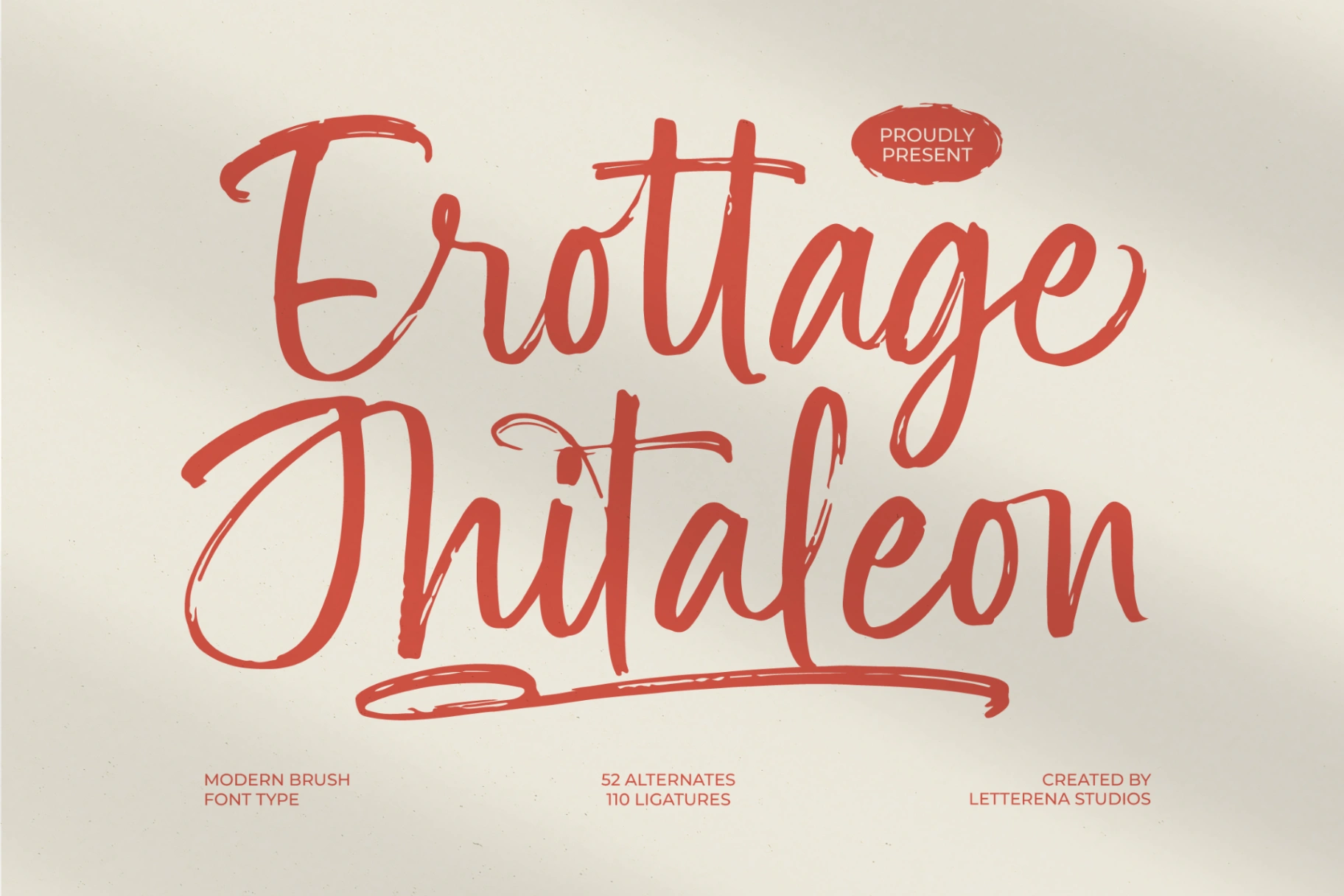 Preview of Erottage Jhitaleon - Modern Brush Font Type font
