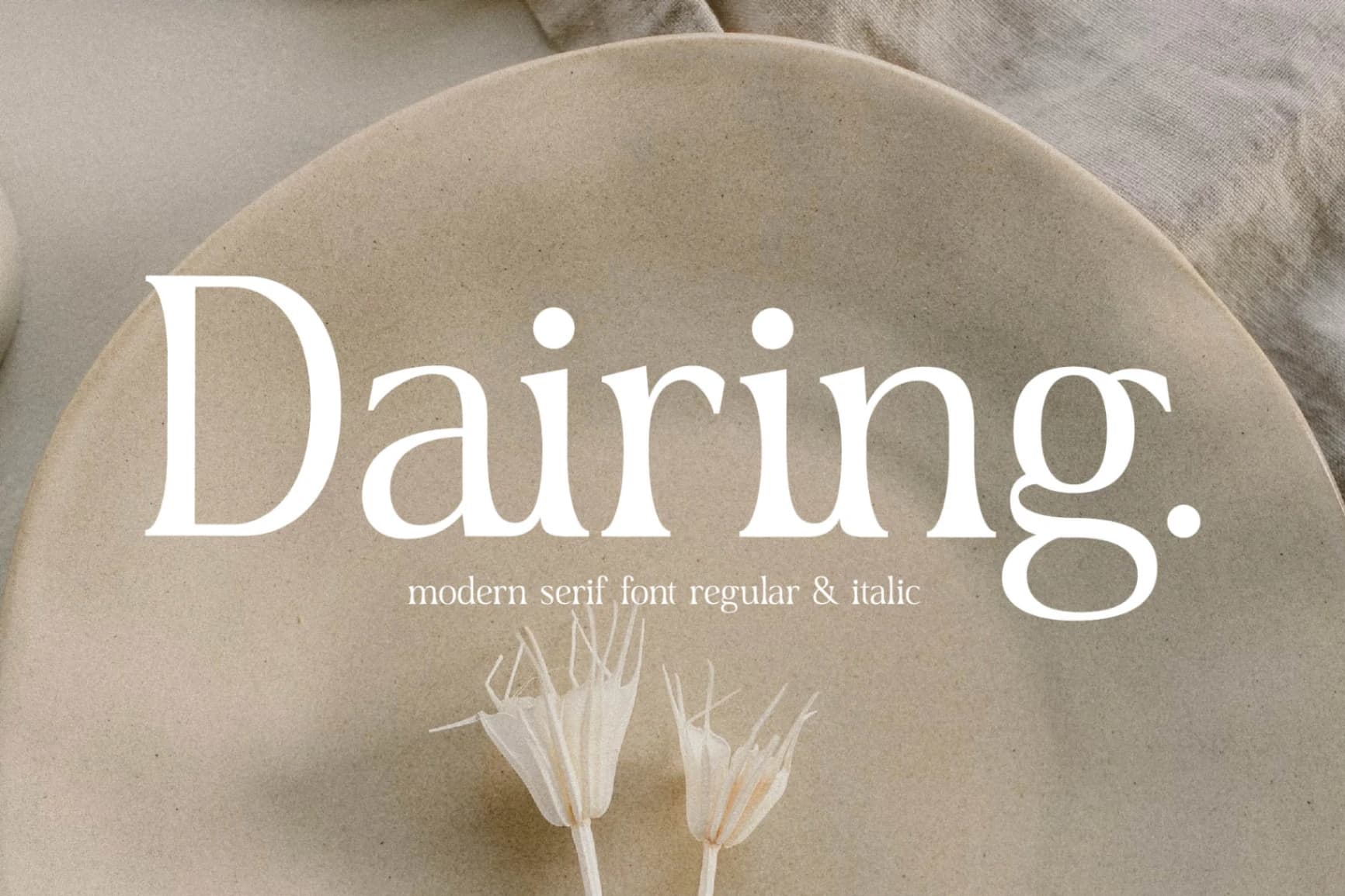 Preview of Dairing - Modern Serif Font font