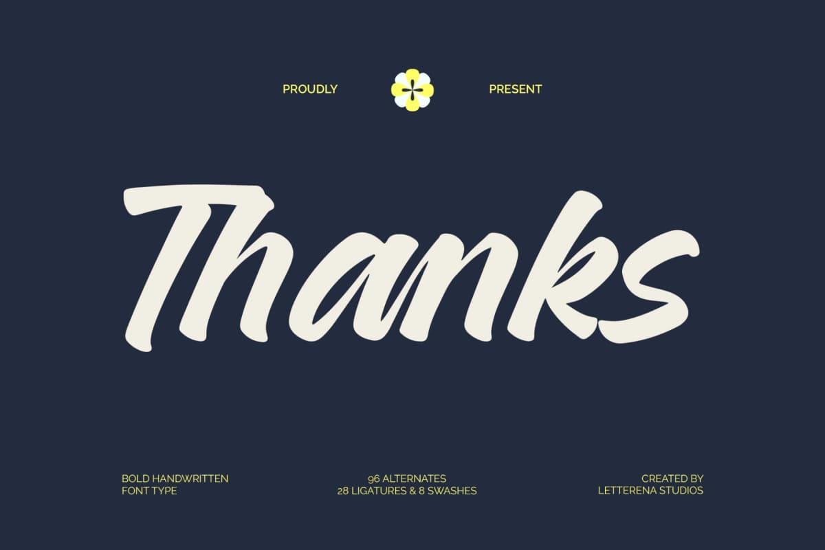 Preview 20 for Geralty Retturn - Bold Handwritten Font Type