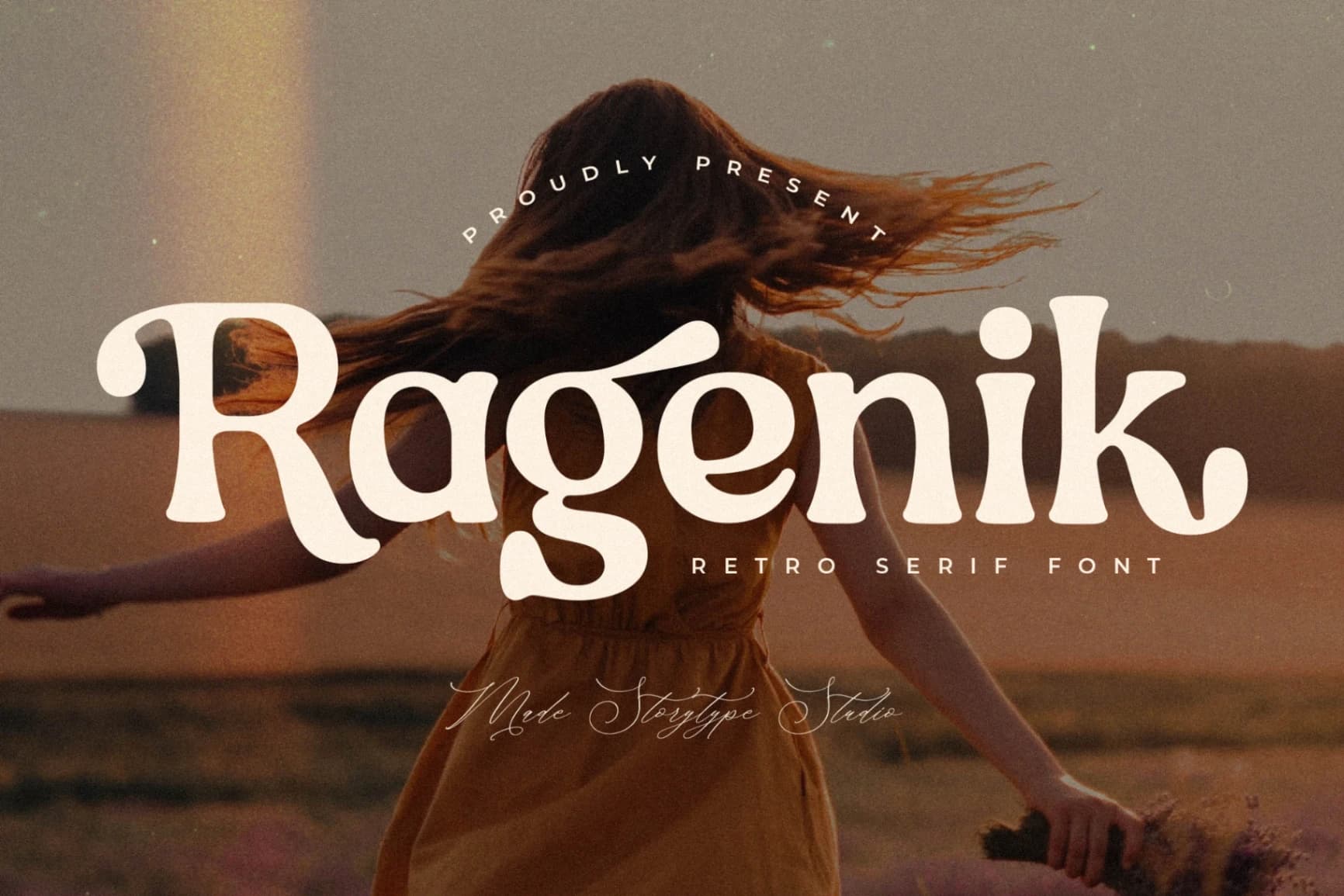 Preview of Ragenik - Retro Serif Font font
