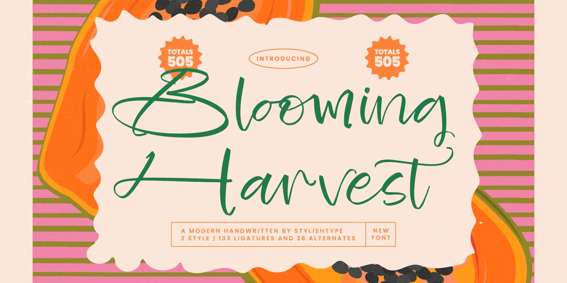 Preview of Blooming Harvest - Modern Handwritten Font font