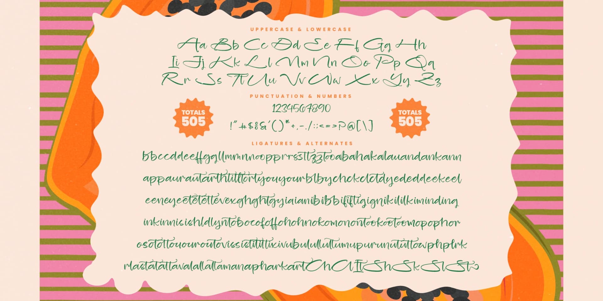 Preview 15 for Blooming Harvest - Modern Handwritten Font