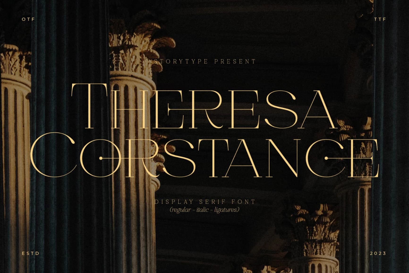 Preview of Theresa Cornstance - Display Serif font