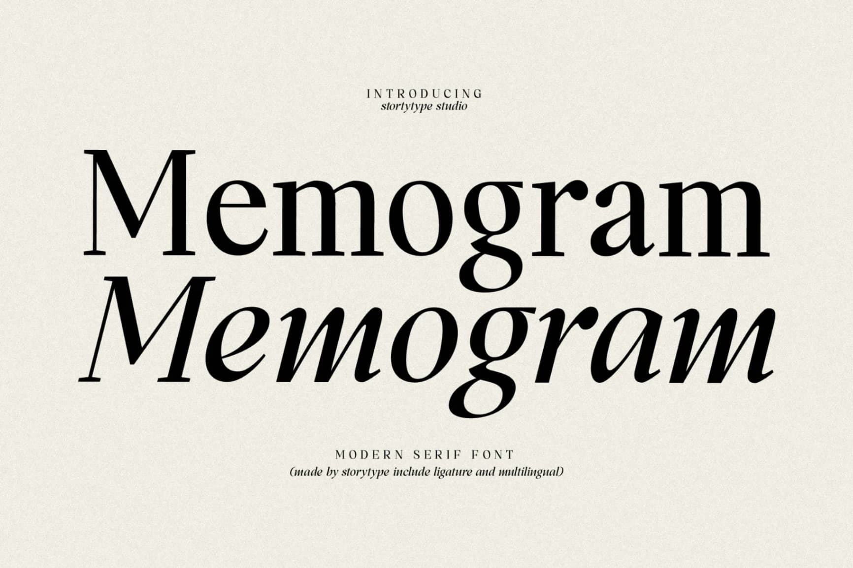 Preview of Memogram - Modern Serif Font font