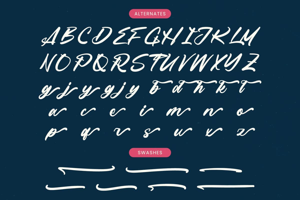 Mountain Silent - Modern Brush Font font preview 19