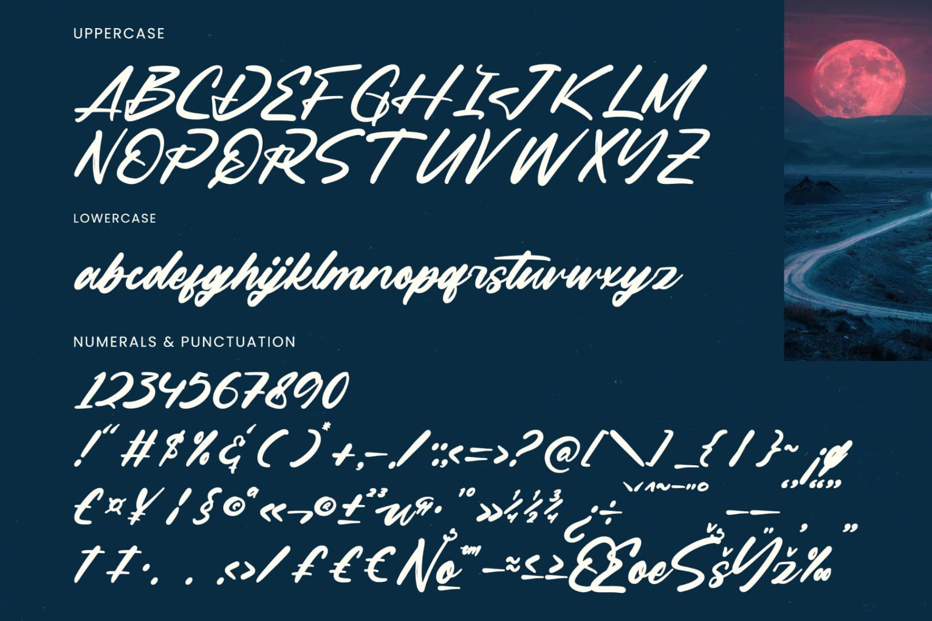 Preview 17 for Mountain Silent - Modern Brush Font