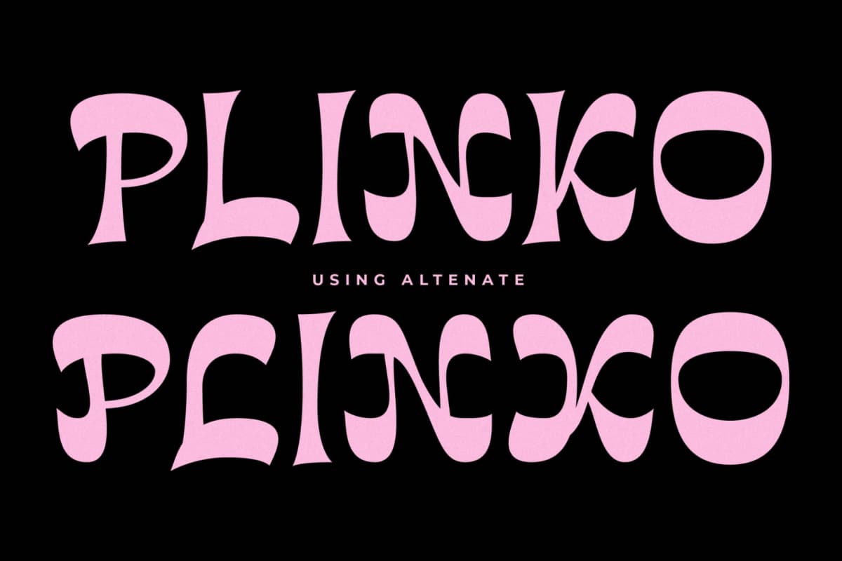 Plinko - Display Font font preview 6