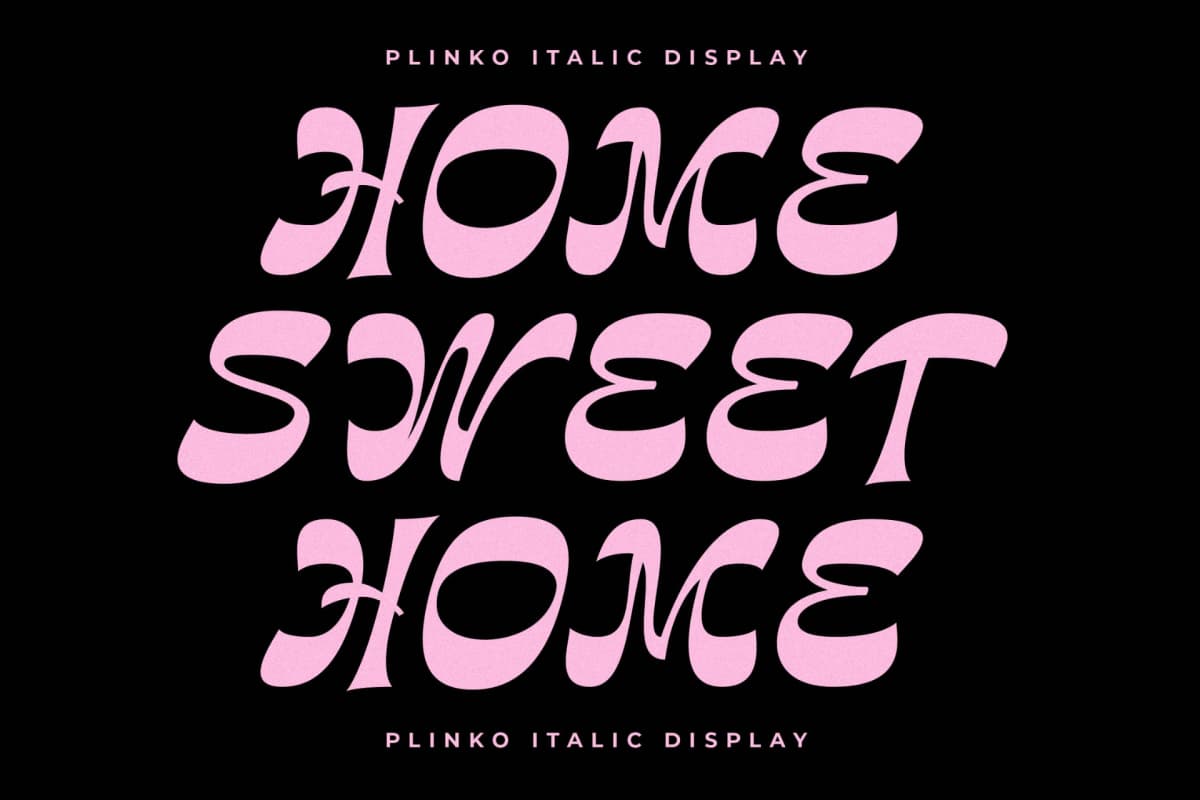 Plinko - Display Font font preview 10