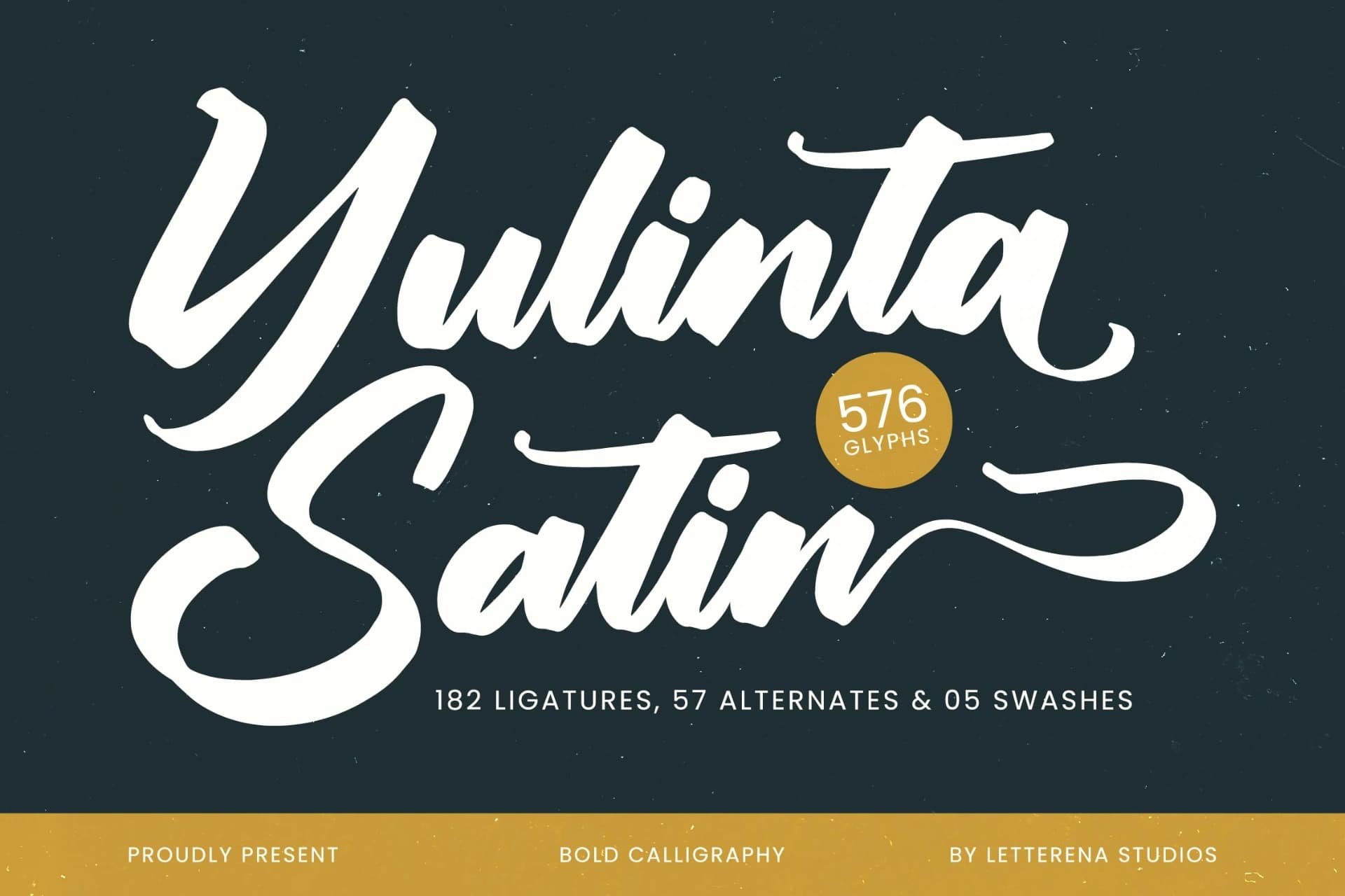 Preview of Yulinta Satin - Bold Calligraphy Font font