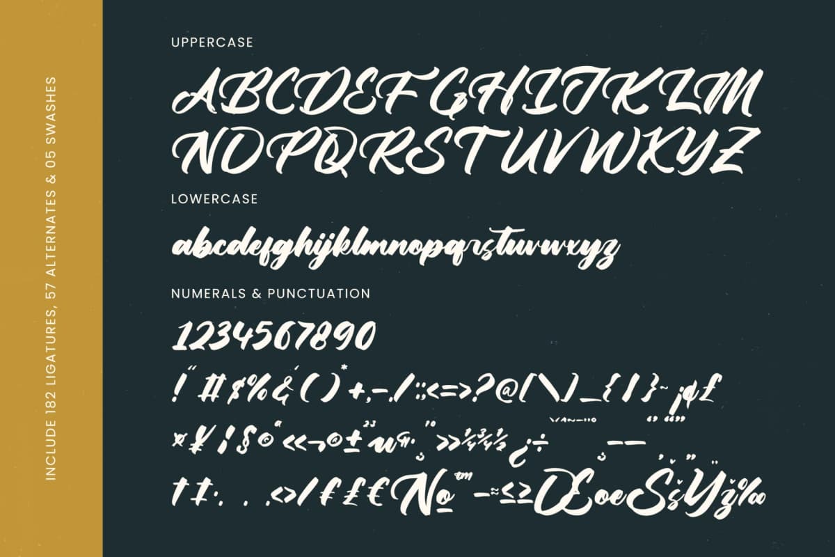 Preview 17 for Yulinta Satin - Bold Calligraphy Font