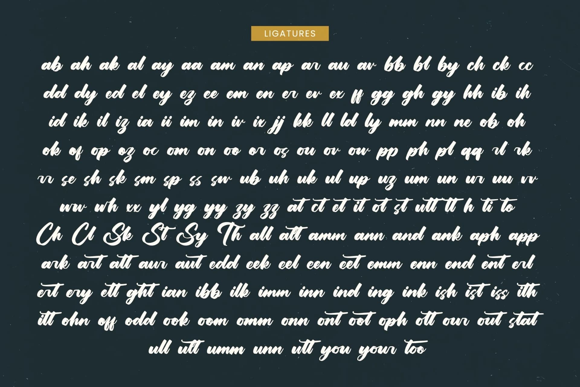 Preview 18 for Yulinta Satin - Bold Calligraphy Font