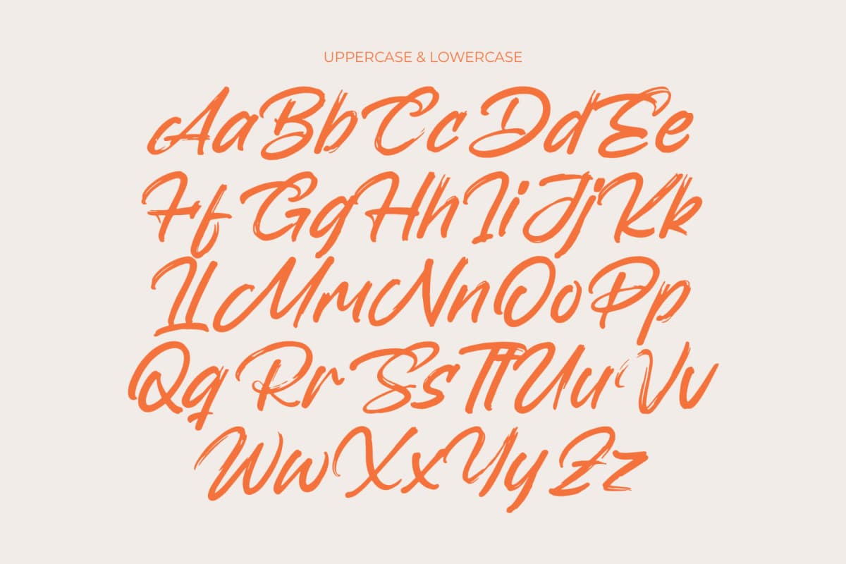 Backline Marker - Texture Brush Font font preview 9