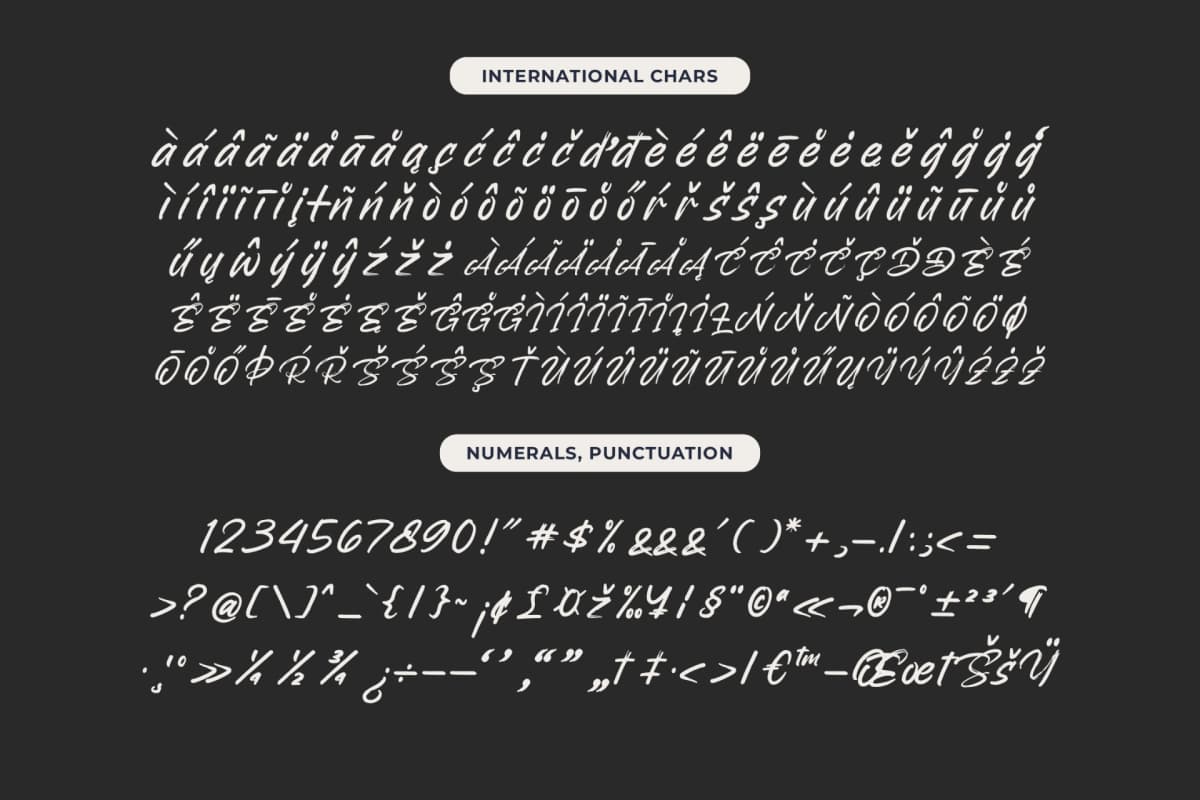 Backline Marker - Texture Brush Font font preview 19