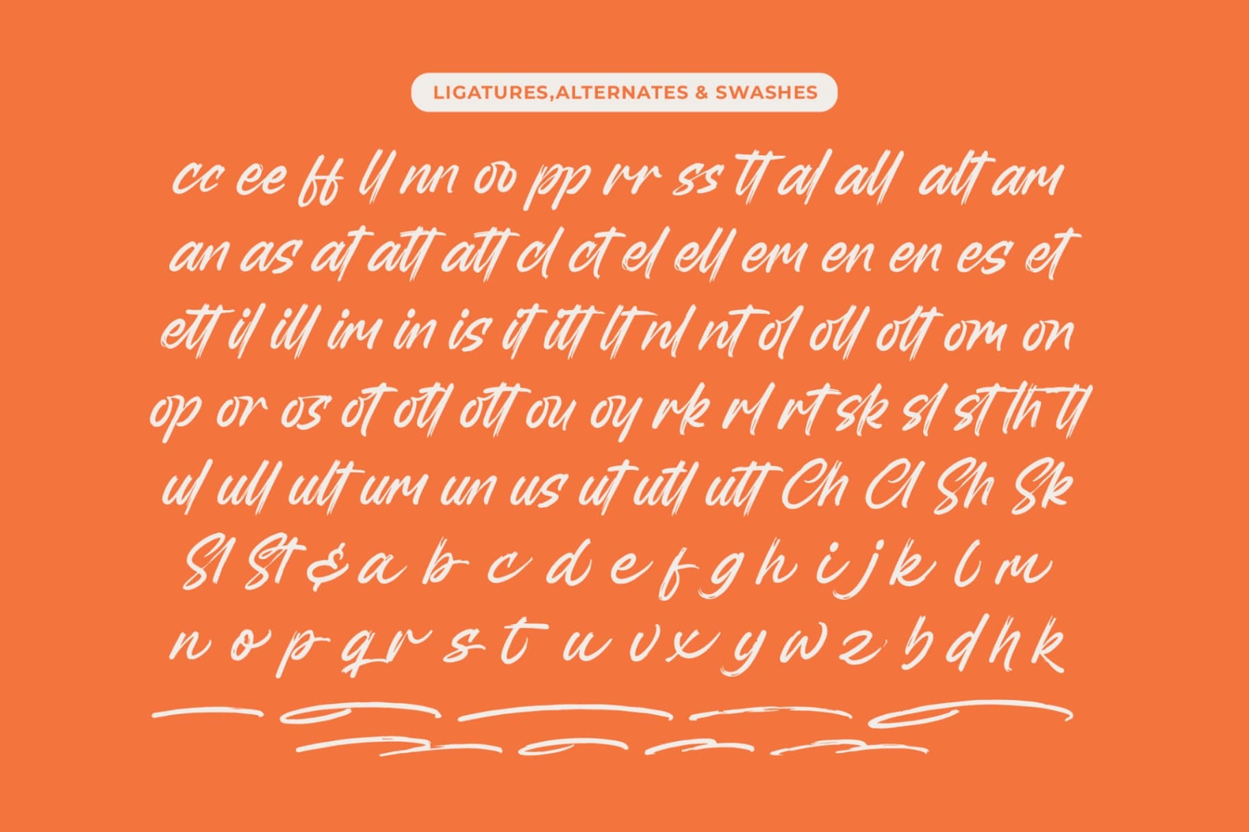 Preview 18 for Backline Marker - Texture Brush Font