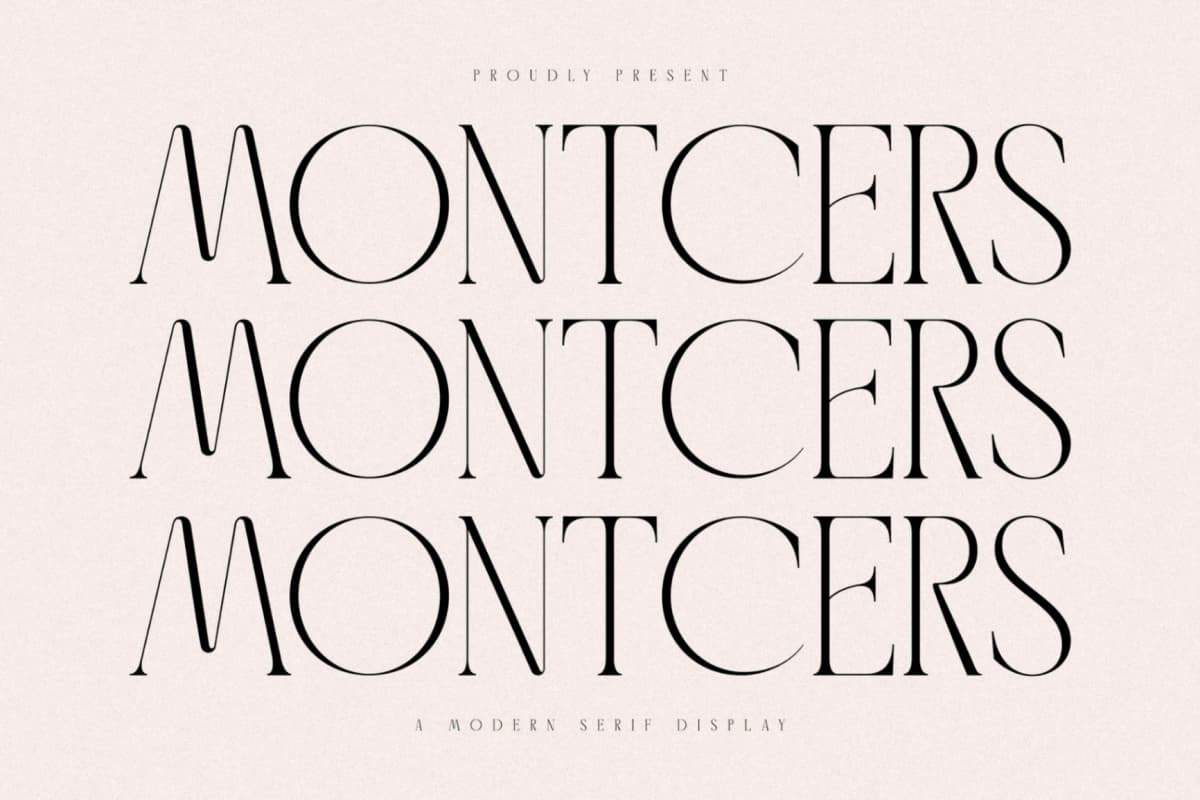 Montcers - A Modern Serif Font font preview 1