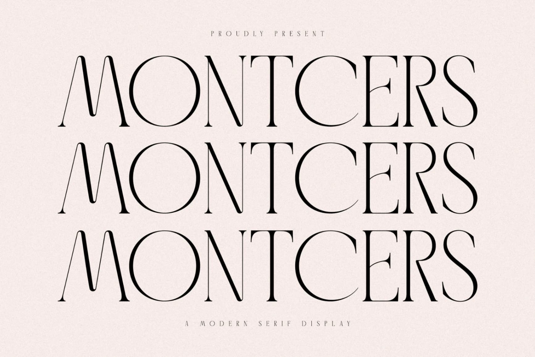 Preview of Montcers - A Modern Serif Font font