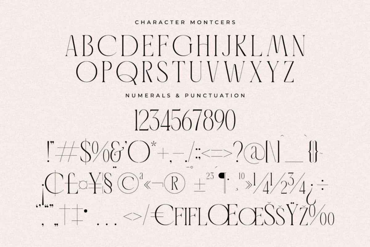 Montcers - A Modern Serif Font font preview 13