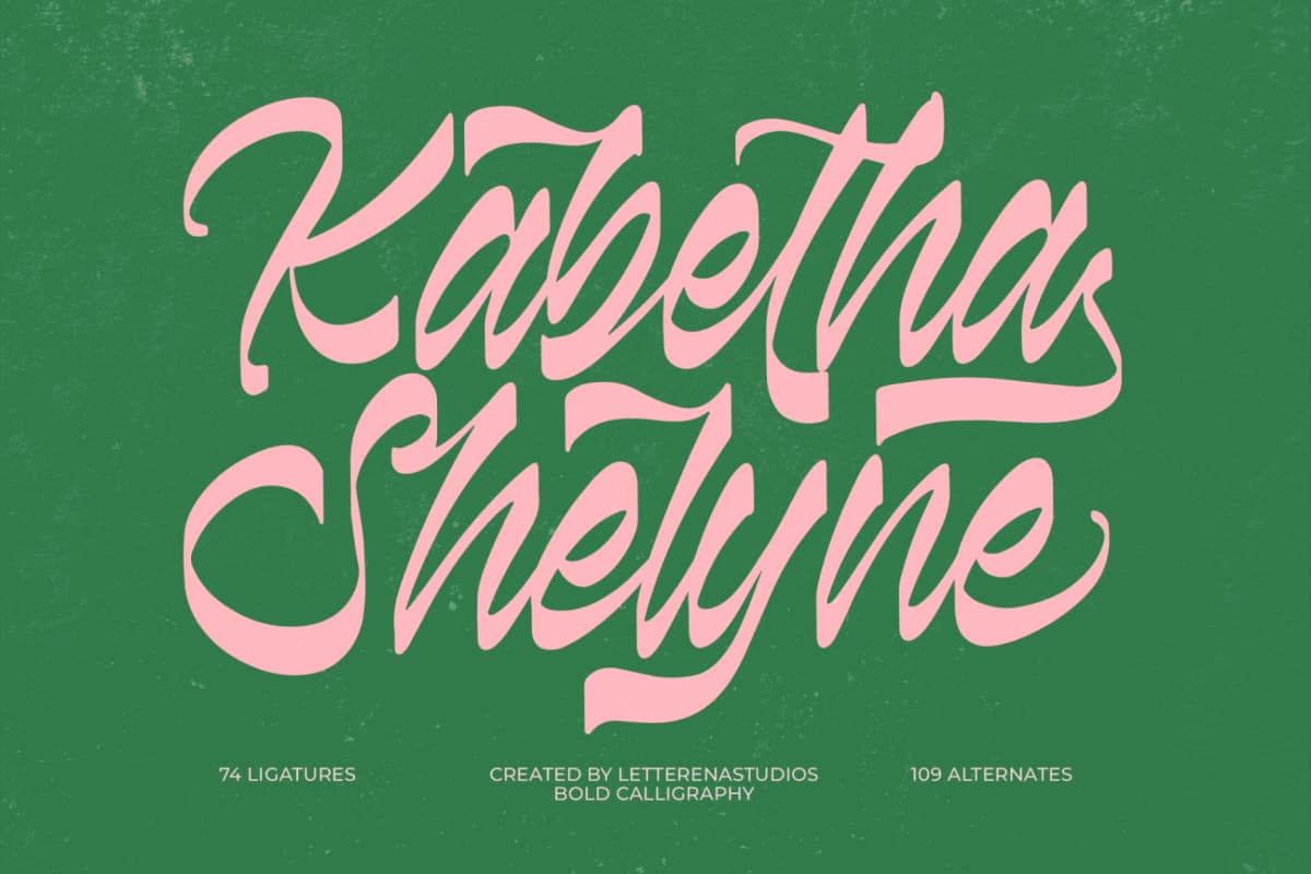 Preview of Kabetha Shelyne - Bold Calligraphy Font font