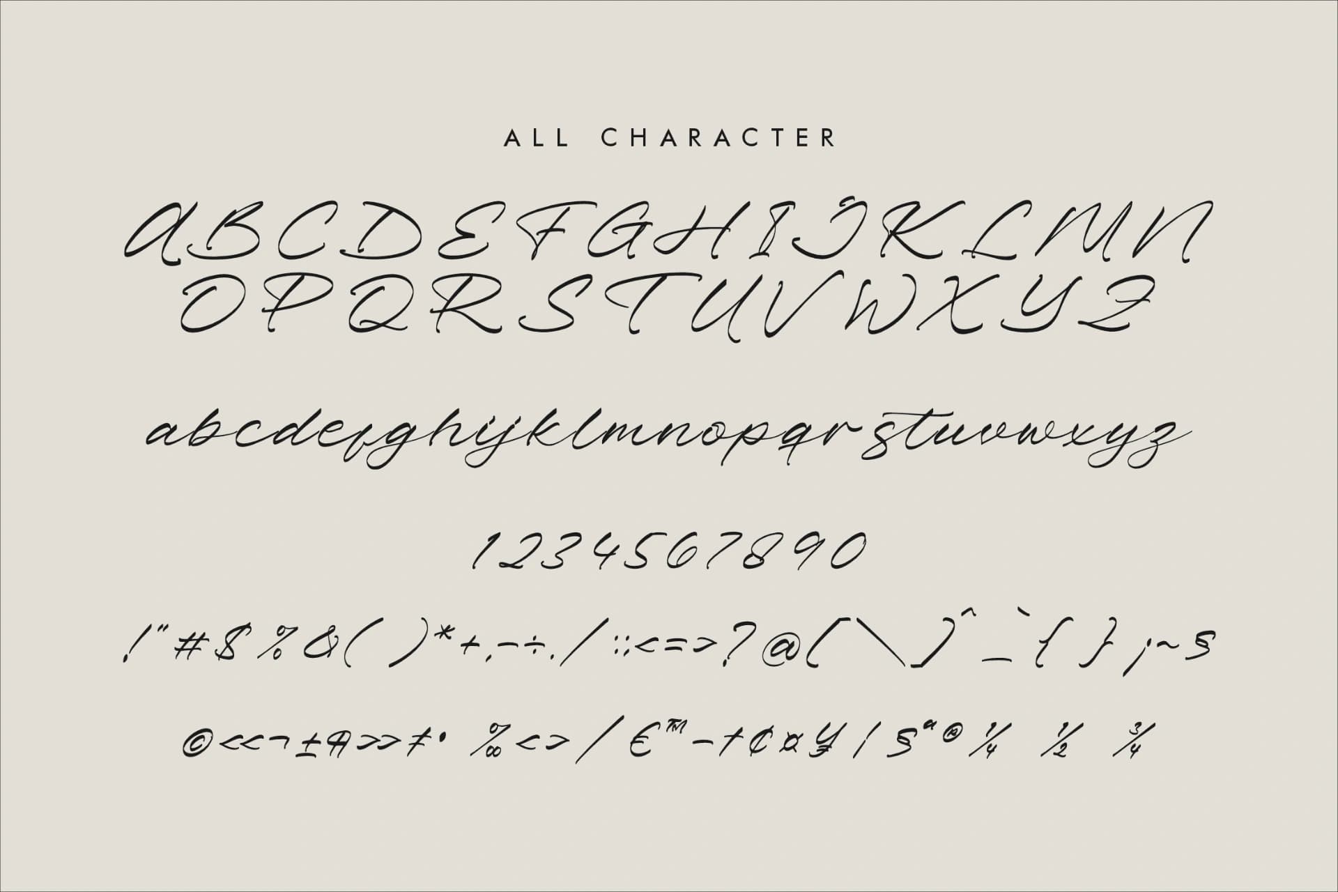 Preview 13 for Pharellia Redusha - A Modern Script Font