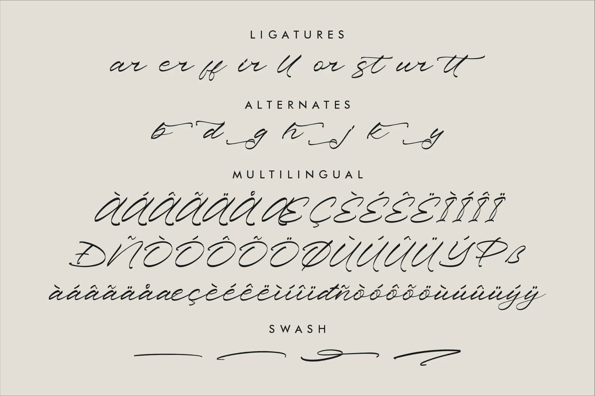 Preview 14 for Pharellia Redusha - A Modern Script Font