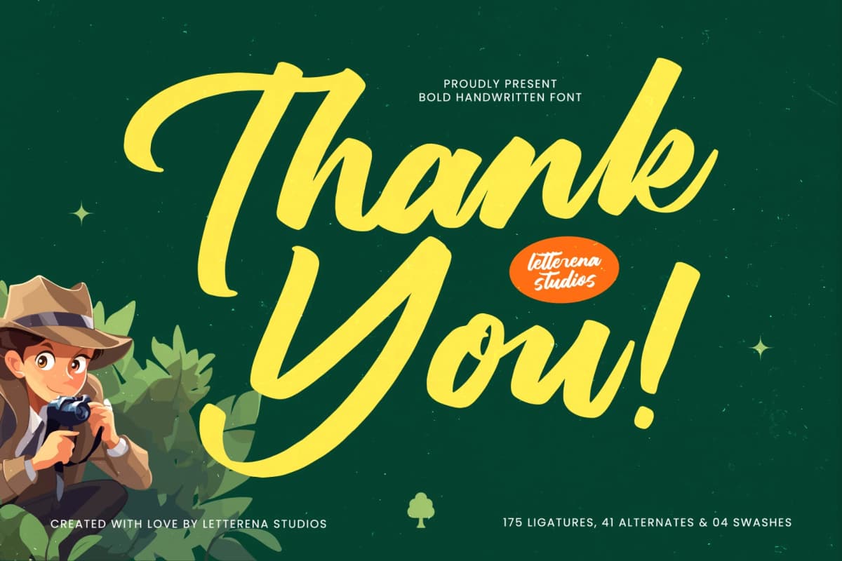 Hunting Gather - Bold Handwritten Font font preview 20