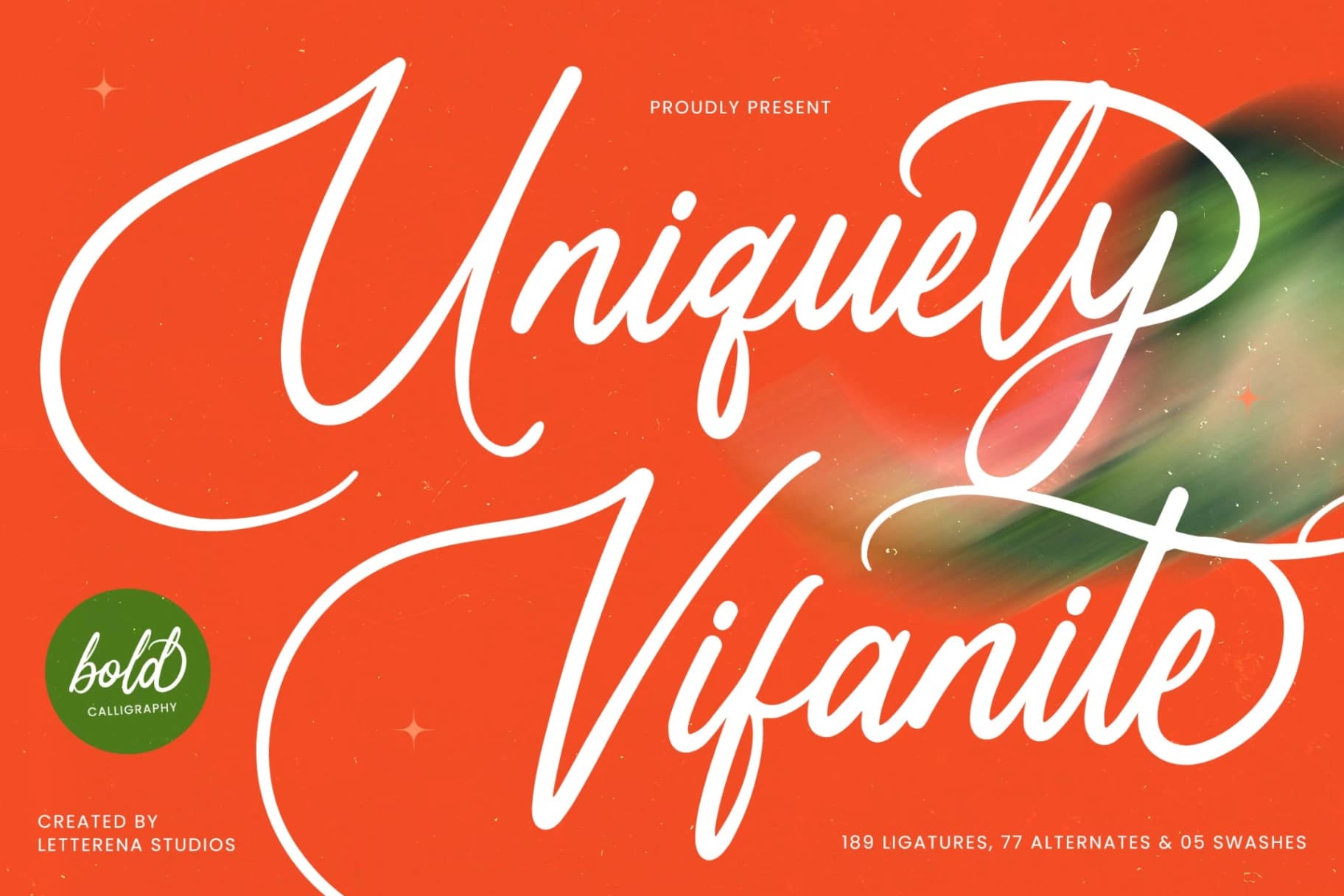 Preview of Uniquely Vifanite - Bold Calligraphy Font font