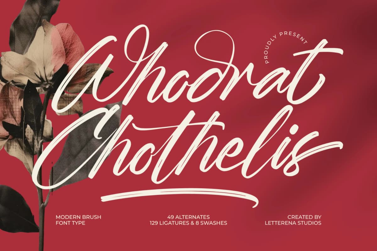 Preview of Whadrat Chothelis - Modern Brush Font Type font