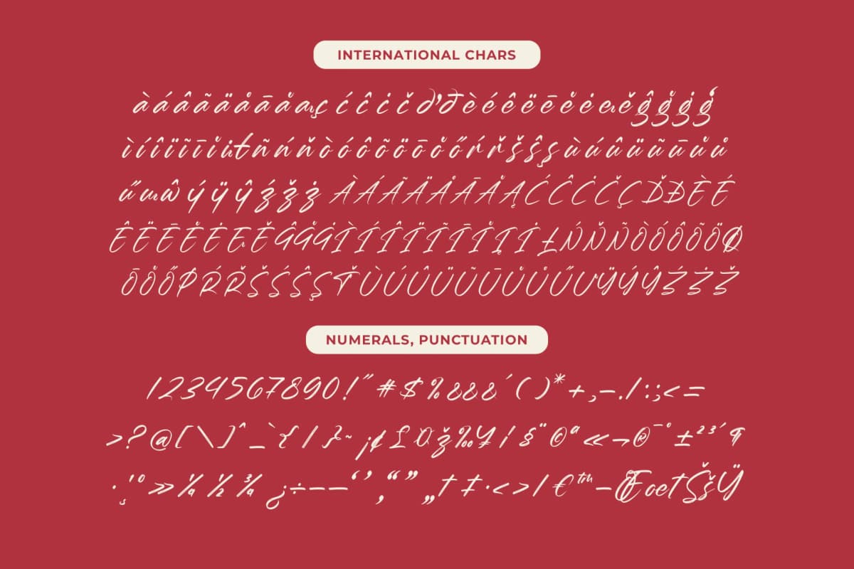 Whadrat Chothelis - Modern Brush Font Type font preview 19