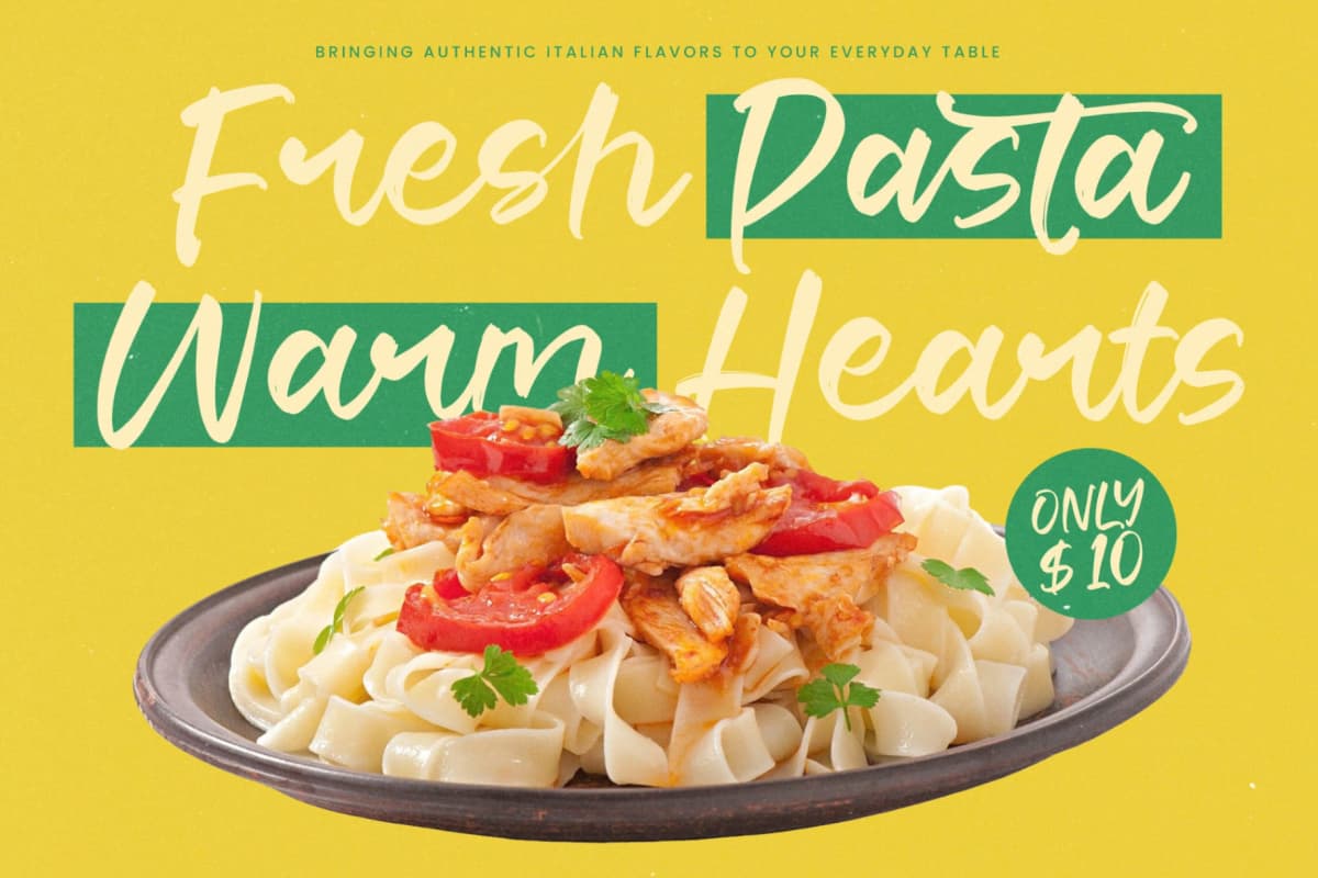 Lemon Talk - Modern Handbrush Font font preview 10