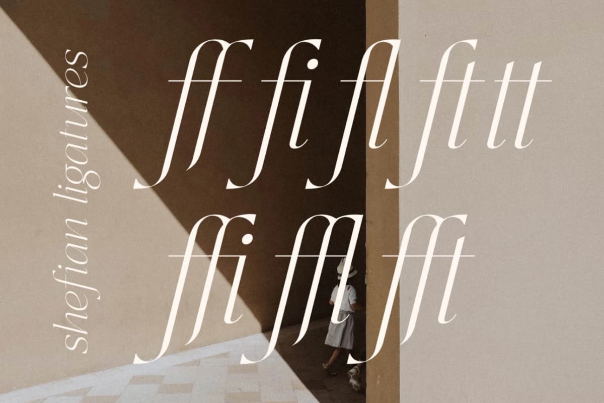 Shefian - Modern Serif Font font preview 10